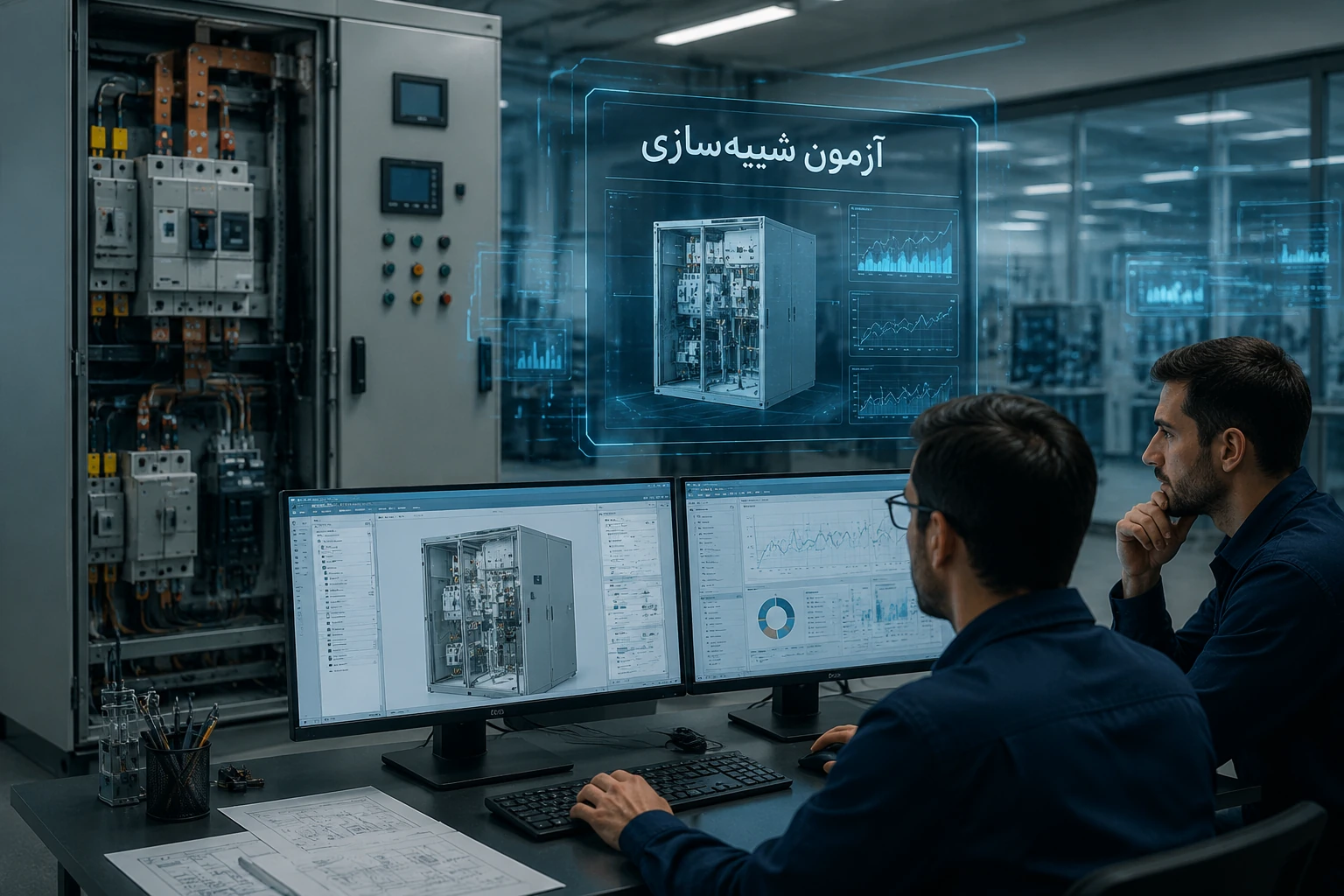 نقش آزمون‌های شبیه‌سازی شده در افزایش اعتماد تابلو برق